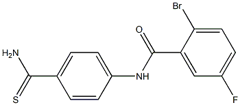 2-bromo-N-(4-carbamothioylphenyl)-5-fluorobenzamide 구조식 이미지