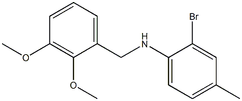 2-bromo-N-[(2,3-dimethoxyphenyl)methyl]-4-methylaniline 구조식 이미지