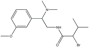 2-bromo-N-[2-(dimethylamino)-2-(3-methoxyphenyl)ethyl]-3-methylbutanamide 구조식 이미지