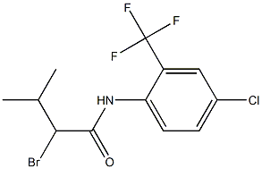 2-bromo-N-[4-chloro-2-(trifluoromethyl)phenyl]-3-methylbutanamide 구조식 이미지