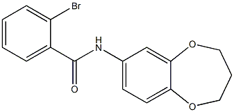 2-bromo-N-3,4-dihydro-2H-1,5-benzodioxepin-7-ylbenzamide 구조식 이미지