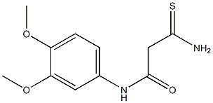 2-carbamothioyl-N-(3,4-dimethoxyphenyl)acetamide Structure