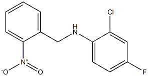 2-chloro-4-fluoro-N-[(2-nitrophenyl)methyl]aniline Structure
