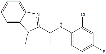 2-chloro-4-fluoro-N-[1-(1-methyl-1H-1,3-benzodiazol-2-yl)ethyl]aniline 구조식 이미지