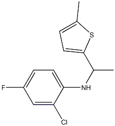 2-chloro-4-fluoro-N-[1-(5-methylthiophen-2-yl)ethyl]aniline Structure