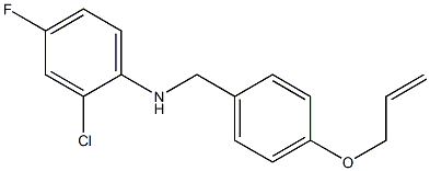 2-chloro-4-fluoro-N-{[4-(prop-2-en-1-yloxy)phenyl]methyl}aniline Structure