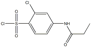 2-chloro-4-propanamidobenzene-1-sulfonyl chloride Structure