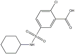 2-chloro-5-(cyclohexylsulfamoyl)benzoic acid Structure