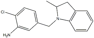 2-chloro-5-[(2-methyl-2,3-dihydro-1H-indol-1-yl)methyl]aniline Structure