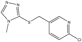 2-chloro-5-{[(4-methyl-4H-1,2,4-triazol-3-yl)sulfanyl]methyl}pyridine Structure