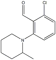 2-chloro-6-(2-methylpiperidin-1-yl)benzaldehyde Structure