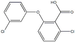 2-chloro-6-(3-chlorophenoxy)benzoic acid 구조식 이미지