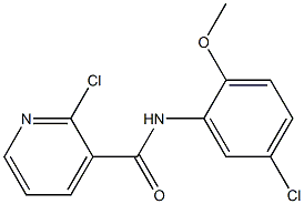 2-chloro-N-(5-chloro-2-methoxyphenyl)pyridine-3-carboxamide 구조식 이미지