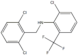 2-chloro-N-[(2,6-dichlorophenyl)methyl]-6-(trifluoromethyl)aniline 구조식 이미지