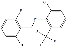 2-chloro-N-[(2-chloro-6-fluorophenyl)methyl]-6-(trifluoromethyl)aniline 구조식 이미지