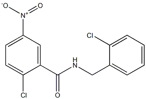 2-chloro-N-[(2-chlorophenyl)methyl]-5-nitrobenzamide 구조식 이미지