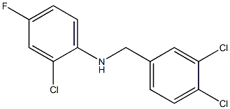 2-chloro-N-[(3,4-dichlorophenyl)methyl]-4-fluoroaniline 구조식 이미지
