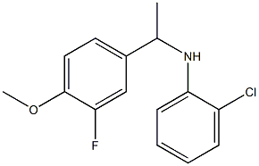 2-chloro-N-[1-(3-fluoro-4-methoxyphenyl)ethyl]aniline Structure