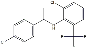 2-chloro-N-[1-(4-chlorophenyl)ethyl]-6-(trifluoromethyl)aniline 구조식 이미지