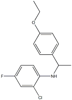 2-chloro-N-[1-(4-ethoxyphenyl)ethyl]-4-fluoroaniline Structure