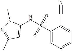 2-cyano-N-(1,3-dimethyl-1H-pyrazol-5-yl)benzenesulfonamide Structure