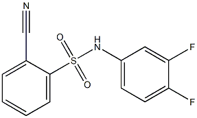 2-cyano-N-(3,4-difluorophenyl)benzenesulfonamide 구조식 이미지