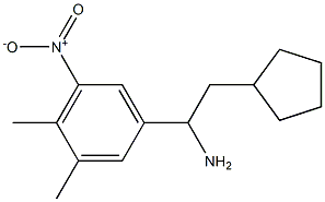 2-cyclopentyl-1-(3,4-dimethyl-5-nitrophenyl)ethan-1-amine 구조식 이미지