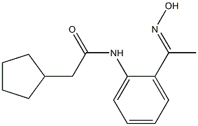 2-cyclopentyl-N-{2-[(1E)-N-hydroxyethanimidoyl]phenyl}acetamide Structure