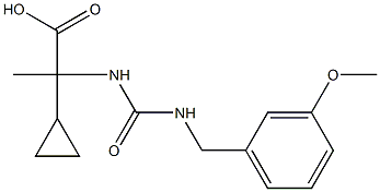 2-cyclopropyl-2-({[(3-methoxyphenyl)methyl]carbamoyl}amino)propanoic acid Structure
