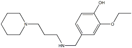 2-ethoxy-4-({[3-(piperidin-1-yl)propyl]amino}methyl)phenol Structure