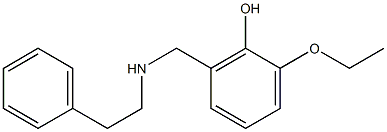 2-ethoxy-6-{[(2-phenylethyl)amino]methyl}phenol 구조식 이미지