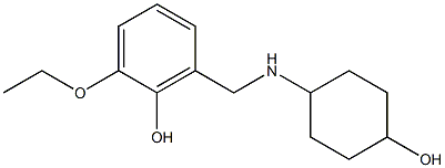 2-ethoxy-6-{[(4-hydroxycyclohexyl)amino]methyl}phenol Structure