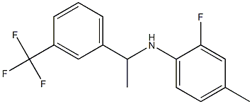 2-fluoro-4-methyl-N-{1-[3-(trifluoromethyl)phenyl]ethyl}aniline 구조식 이미지