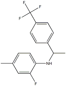 2-fluoro-4-methyl-N-{1-[4-(trifluoromethyl)phenyl]ethyl}aniline 구조식 이미지
