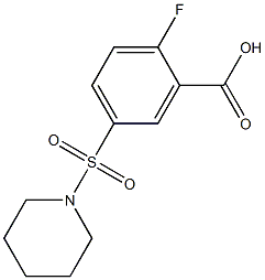 2-fluoro-5-(piperidine-1-sulfonyl)benzoic acid Structure