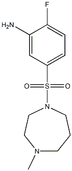 2-fluoro-5-[(4-methyl-1,4-diazepane-1-)sulfonyl]aniline Structure