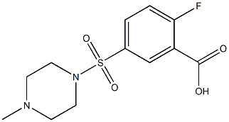 2-fluoro-5-[(4-methylpiperazine-1-)sulfonyl]benzoic acid Structure