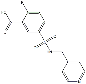 2-fluoro-5-[(pyridin-4-ylmethyl)sulfamoyl]benzoic acid 구조식 이미지
