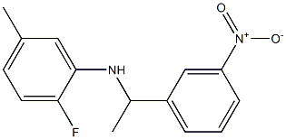 2-fluoro-5-methyl-N-[1-(3-nitrophenyl)ethyl]aniline Structure