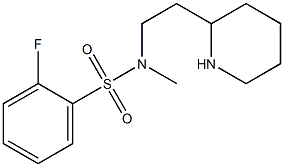 2-fluoro-N-methyl-N-[2-(piperidin-2-yl)ethyl]benzene-1-sulfonamide 구조식 이미지