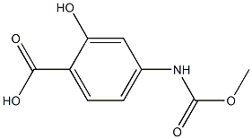 2-hydroxy-4-[(methoxycarbonyl)amino]benzoic acid 구조식 이미지