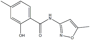 2-hydroxy-4-methyl-N-(5-methyl-1,2-oxazol-3-yl)benzamide 구조식 이미지