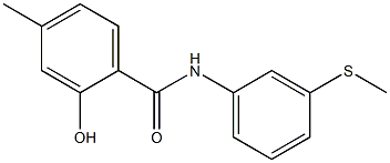 2-hydroxy-4-methyl-N-[3-(methylsulfanyl)phenyl]benzamide 구조식 이미지