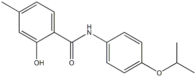 2-hydroxy-4-methyl-N-[4-(propan-2-yloxy)phenyl]benzamide 구조식 이미지