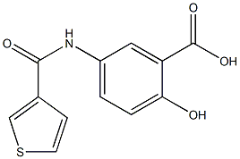 2-hydroxy-5-[(thien-3-ylcarbonyl)amino]benzoic acid 구조식 이미지