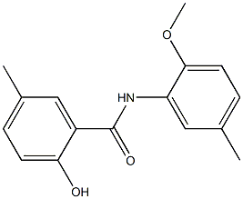 2-hydroxy-N-(2-methoxy-5-methylphenyl)-5-methylbenzamide Structure