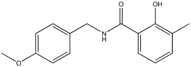 2-hydroxy-N-[(4-methoxyphenyl)methyl]-3-methylbenzamide Structure