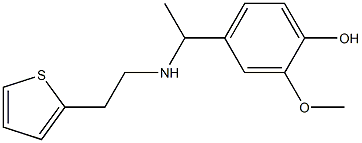 2-methoxy-4-(1-{[2-(thiophen-2-yl)ethyl]amino}ethyl)phenol Structure