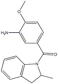 2-methoxy-5-[(2-methyl-2,3-dihydro-1H-indol-1-yl)carbonyl]aniline 구조식 이미지