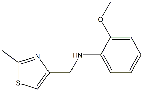2-methoxy-N-[(2-methyl-1,3-thiazol-4-yl)methyl]aniline 구조식 이미지